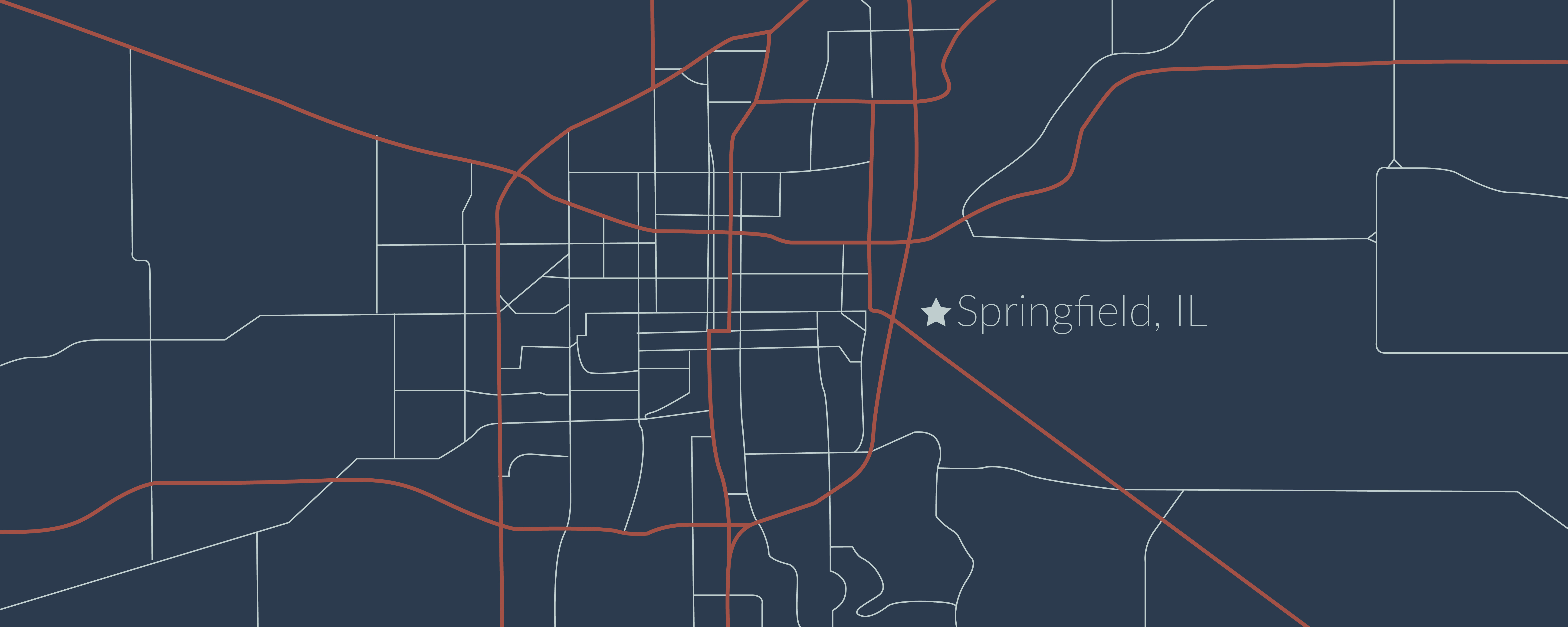 map of Springfield, Illinois